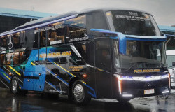 >Bus Baru PO Putra Pandawa 5 Gunakan Bodi Skylander R25 Fusion
