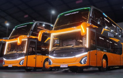 >Konsisten dengan Kabin Nyaman, PO 27 Trans Punya Selusin Bus Double Decker