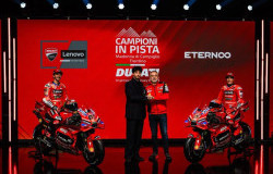 >Ducati Umumkan Sponsor Terbaru Eternoo, Bakal Terpampang di Bodi Motor dan Lengan Marc Marquez