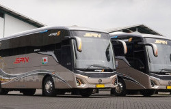 >Dua Bus Baru PO SAN Gunakan Sasis Golden Dragon dan Bodi Jetbus 5 MHD