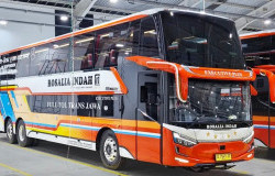 >Bus Baru PO Rosalia Indah Pakai Dua Bodi Berbeda Double Decker dan XXHD