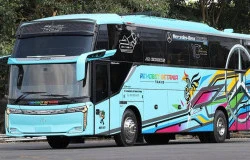 >Bus Baru PO Rehobot Trans, Pertama Pakai Skylander R25 Skyseat di Kalbar