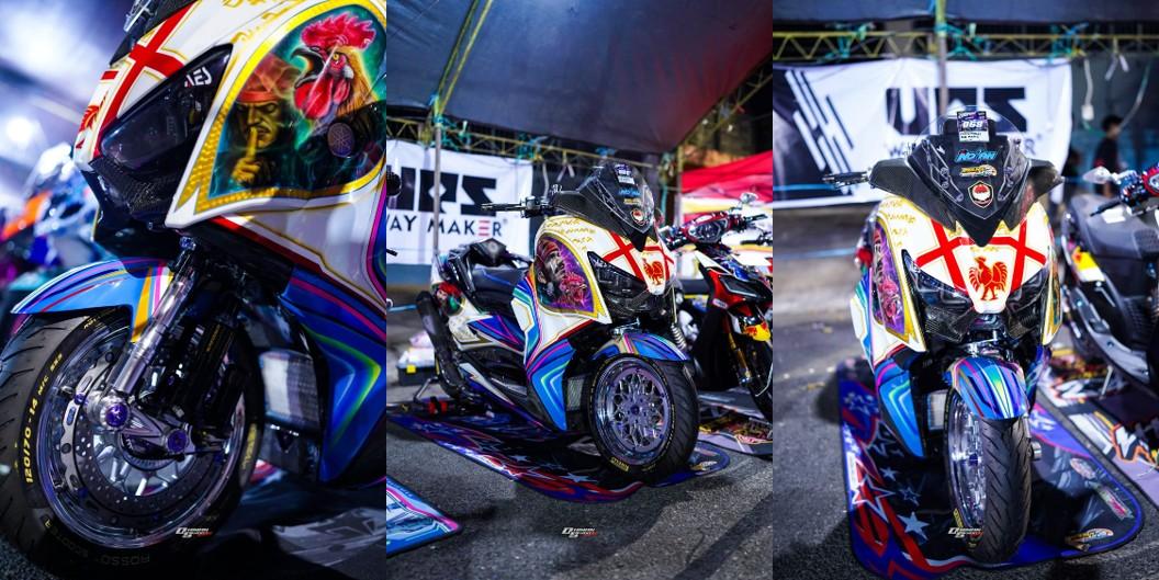 Yamaha XMax Modifikasi Sulawesi, Pakai Remot dan Kaki-kaki Mobil