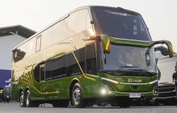 >Bus Double Decker PO U Trans Eks GIIAS 2026 Siap Beroperasi, Sasisnya Pakai Fitur ADAS!