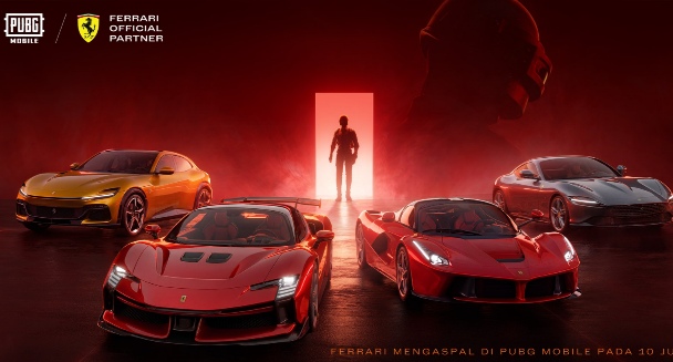 Empat Mobil Ikonik Ferrari Resmi Meluncur di PUBG Mobile