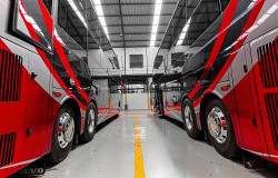 >Bocoran Sleeper Bus Terbaru dari PO Juragan 99 Trans, Pakai Sasis Tronton dan Bodi Besar!