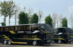 >PO Aerobus Layani Rute Pekanbaru-Medan Pakai Bus Tingkat, Mengaspal Hari Ini!