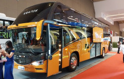 >Bus Baru PO 27 Trans Rakitan Karoseri Tentrem Punya Jendela Kecil Khusus Ruang Istirahat Sopir