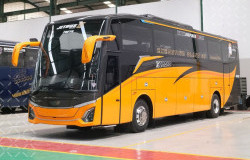 >Tambah 1 Bus Baru dari Karoseri Adiputro, PO 27trans Pakai Bodi SHD dan Sasis Hino