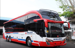 >Pakai Sasis Tronton, Sleeper Bus Baru PO Borlindo Tampung Penumpang Lebih Banyak
